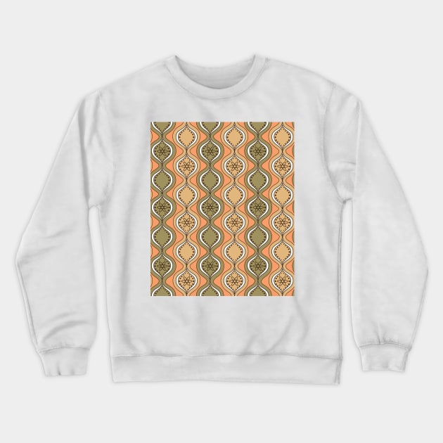 Retro Pods-Orange Crewneck Sweatshirt by Pamelandia